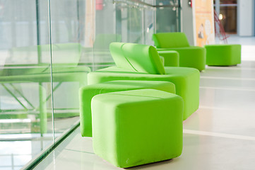 Image showing Green armchairs
