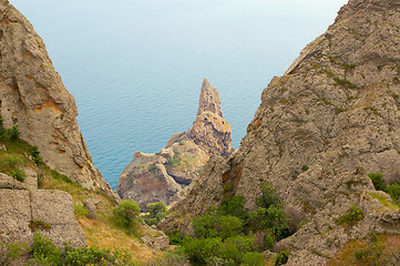 Image showing Sea and mountains