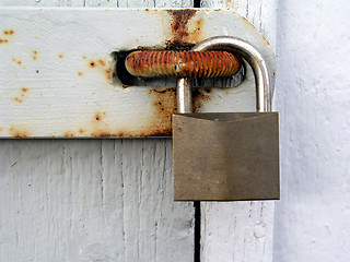 Image showing Old rusty padlock 