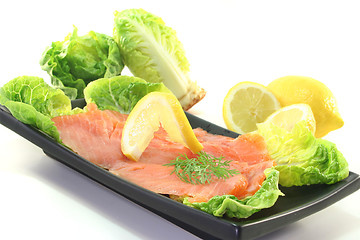 Image showing Salmon with Lemon and Dill