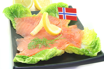 Image showing Salmon with Lemon and Dill