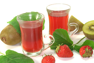 Image showing strawberry-kiwi tea