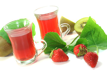 Image showing strawberry-kiwi tea