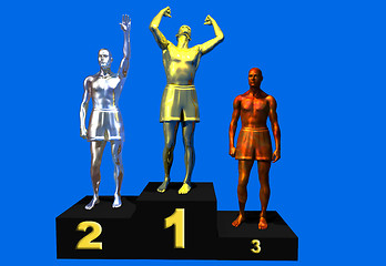 Image showing Winners podium