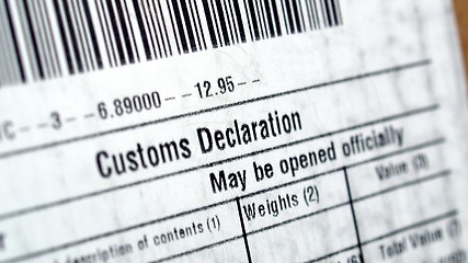 Image showing Customs declaration