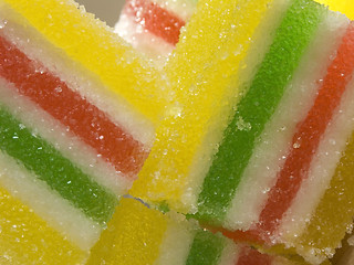 Image showing Striped fruit candy