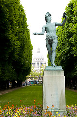 Image showing statue luxembourg gardens paris france