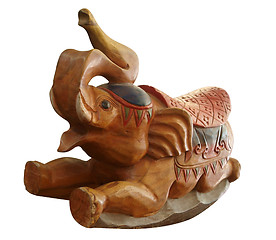 Image showing Carved Rocking Elephant 