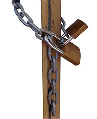 Image showing Two Padlocks & Chain 