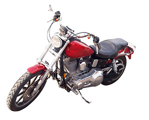 Image showing Red Motorbike