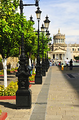 Image showing Plaza Tapatia leading to Hospicio Cabanas in Guadalajara, Jalisco, Mexico