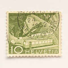 Image showing Swiss stamps