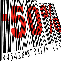 Image showing bar code, discount 50