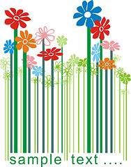 Image showing Bar-code floral