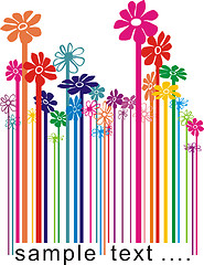 Image showing Floral color bar-code 