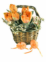 Image showing easter basket with eggs