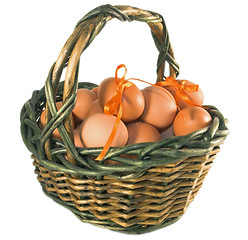 Image showing easter basket with eggs