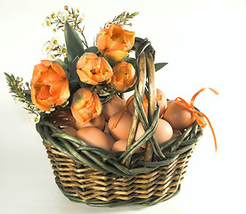 Image showing easter basket with eggs