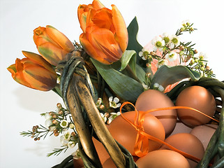 Image showing easter basket with eggs