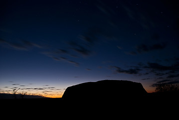 Image showing Lights of Ayers Rock, Australia