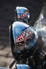 Image showing Motorbike Lamp Reflection, Oslo