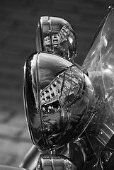 Image showing Motorbike Lamp Reflection, Oslo