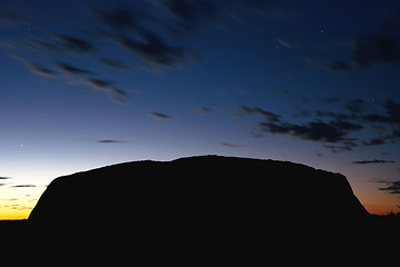 Image showing Lights of Ayers Rock, Australia