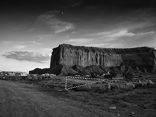 Image showing Road of Monument Valley at Sunset