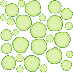 Image showing Cucumber slices