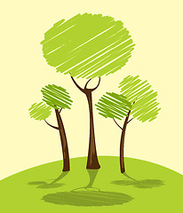 Image showing green trees