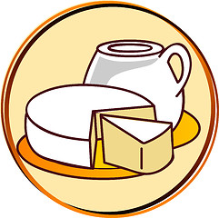 Image showing pictogram - dairy products