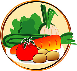 Image showing pictogram - vegetables