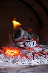 Image showing Burning wood