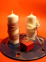 Image showing Candles and gift