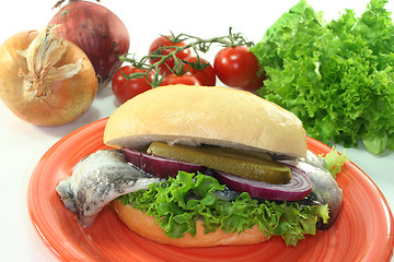 Image showing Fish sandwiches