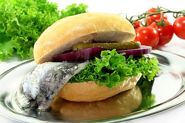 Image showing Fish sandwiches