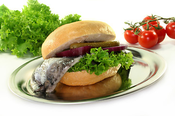 Image showing Fish sandwiches