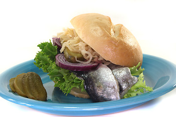 Image showing Fish sandwiches