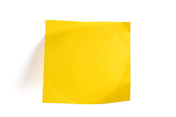 Image showing Blank yellow memo note 