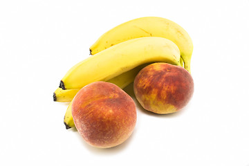 Image showing Bananas and peaches