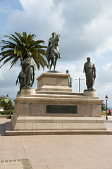 Image showing statue Napoleon and his brothers Diamant Square Ajaccio Corsica