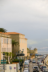 Image showing boulevard mediterranean sea ajaccio corsica france