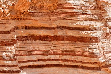 Image showing Red striped rock texture
