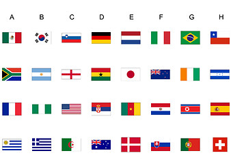 Image showing World cup flags