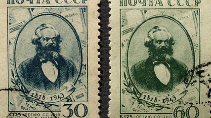 Image showing Karl Marx stamp, USSR, 1943