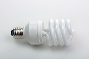 Image showing Fluorescent lamp bulb on isolated background