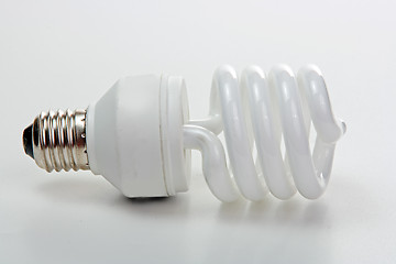 Image showing Fluorescent lamp bulb on isolated background