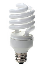 Image showing Fluorescent lamp bulb on isolated background