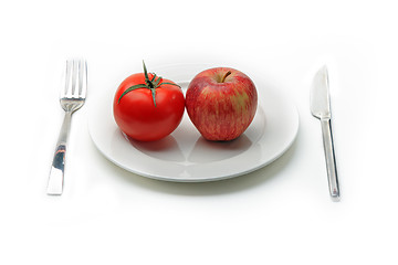 Image showing Tomato and apple