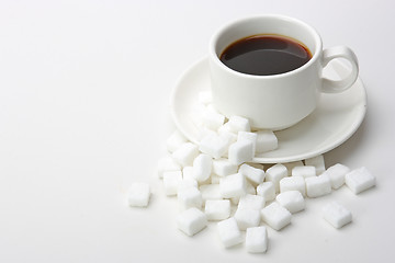 Image showing White shugar and coffe